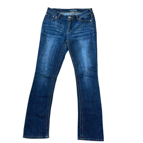 Maurice’s Dark Wash Blue Denim Jeans Women’s 8 Casual Midrise Stitching - Picture 2 of 11